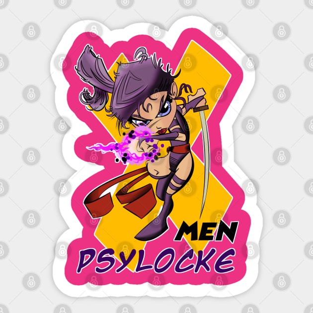 Psylocke Fan Art Sticker by davidfeci